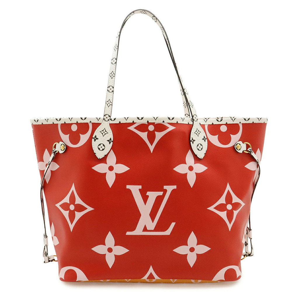 LOUIS VUITTON Monogram Giant Neverfull Tote Bag Shoulder Red Pink Multicolor
